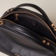 BORBONESE Дамска черна чанта Bowler Bag - изглед 4