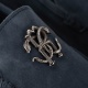 ROBERTO CAVALLI Мъжки сини мокасини велур - изглед 4