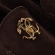 ROBERTO CAVALLI Мъжки кафяви мокасини велур - изглед 4