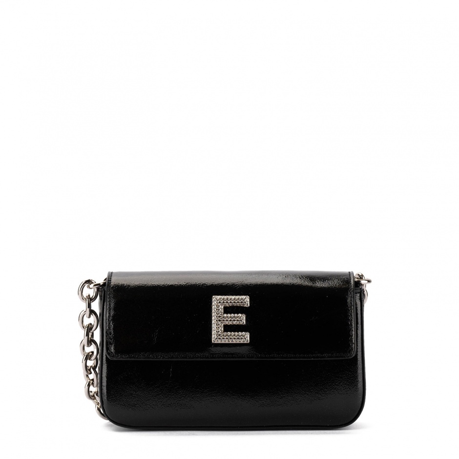 ERMANNO FIRENZE Дамска черна чанта Agnes Metallic - изглед 1 - Pepina ERMANNO FIRENZE Дамска черна чанта Agnes Metallic - изглед 1