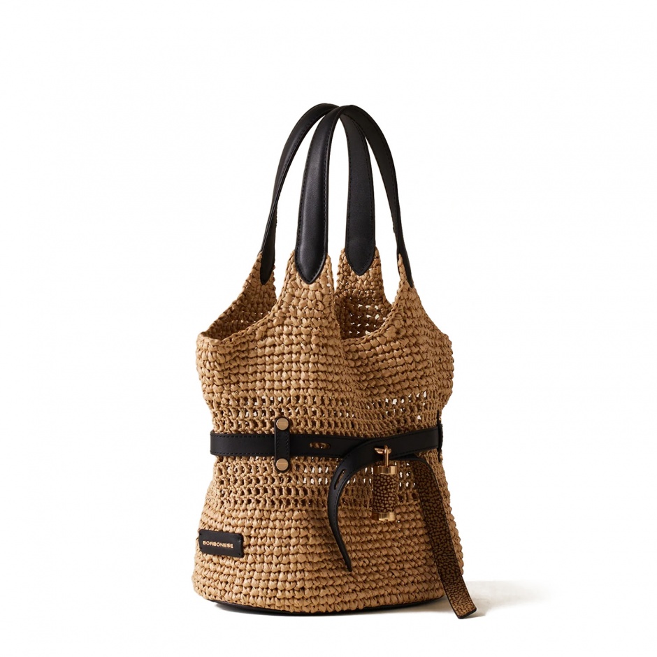 BORBONESE Дамска плетена чанта Premiere Bucket Bag mini - изглед 2 - Pepina BORBONESE Дамска плетена чанта Premiere Bucket Bag mini - изглед 2