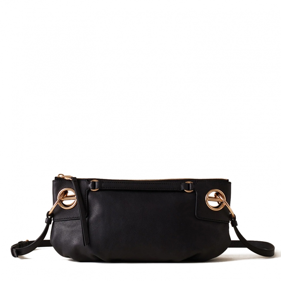 BORBONESE Дамска черна чанта London Shoulder Small - изглед 1