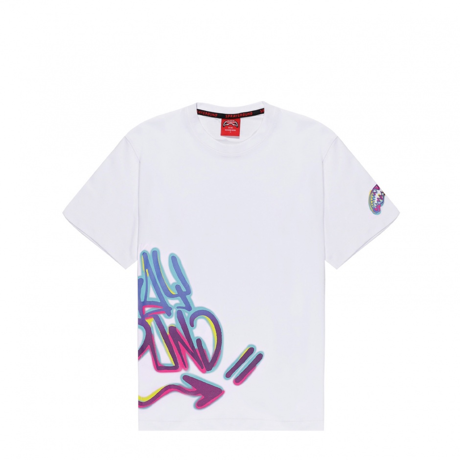 SPRAYGROUND Мъжка бяла тениска с принт - изглед 1 - Pepina SPRAYGROUND Мъжка бяла тениска с принт - изглед 1