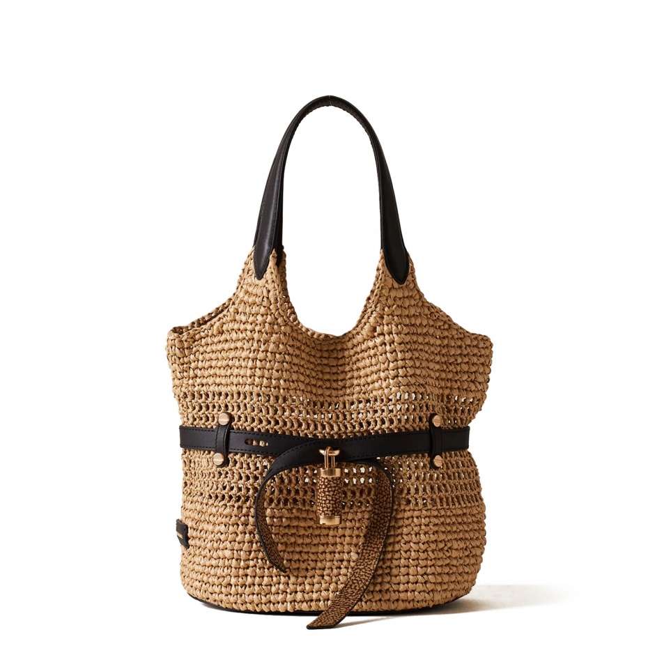 BORBONESE Дамска плетена чанта Premiere Bucket Bag mini - изглед 1 - Pepina BORBONESE Дамска плетена чанта Premiere Bucket Bag mini - изглед 1