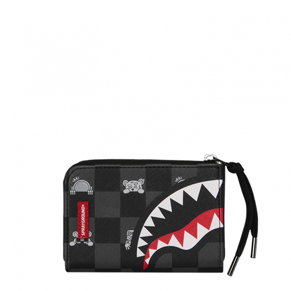 SPRAYGROUND Портфейл GRAY PEEKING CHARACTER - изглед 1 - Pepina SPRAYGROUND Портфейл GRAY PEEKING CHARACTER - изглед 1