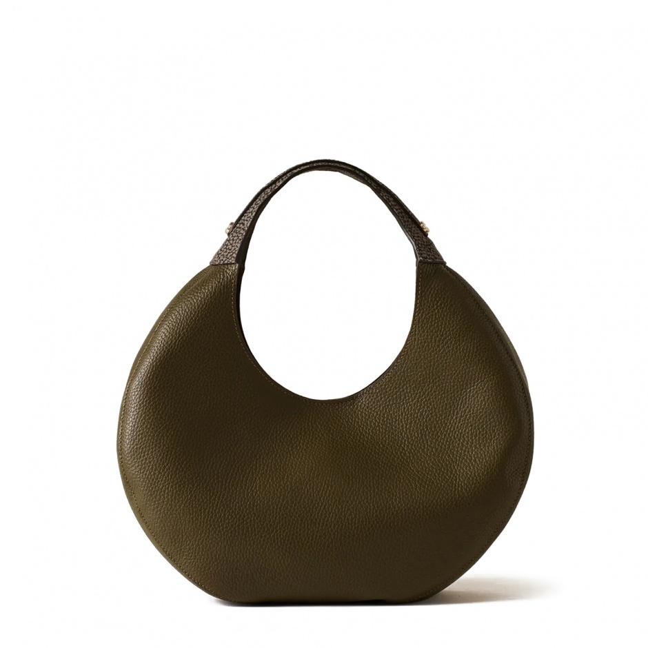 BORBONESE Дамска зелена чанта Full Moon Hobo Bag - изглед 1 - Pepina BORBONESE Дамска зелена чанта Full Moon Hobo Bag - изглед 1