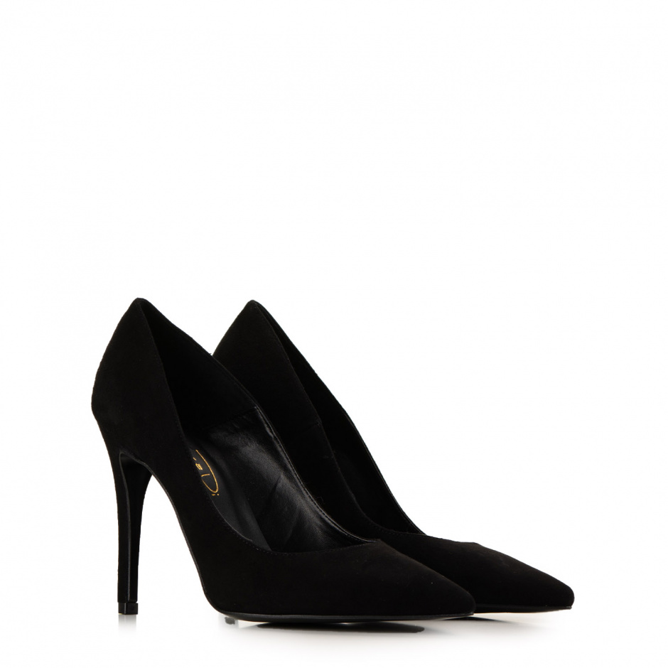 Bianca Di Дамски велурени черни обувки - изглед 4