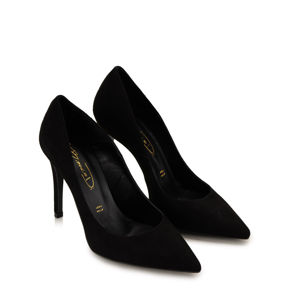 Bianca Di Дамски велурени черни обувки - изглед 2
