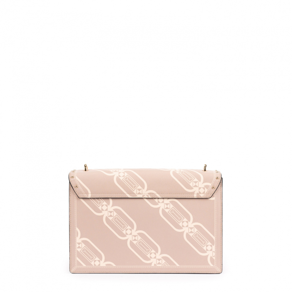 Cromia Дамска бежова чанта с щампа - изглед 3