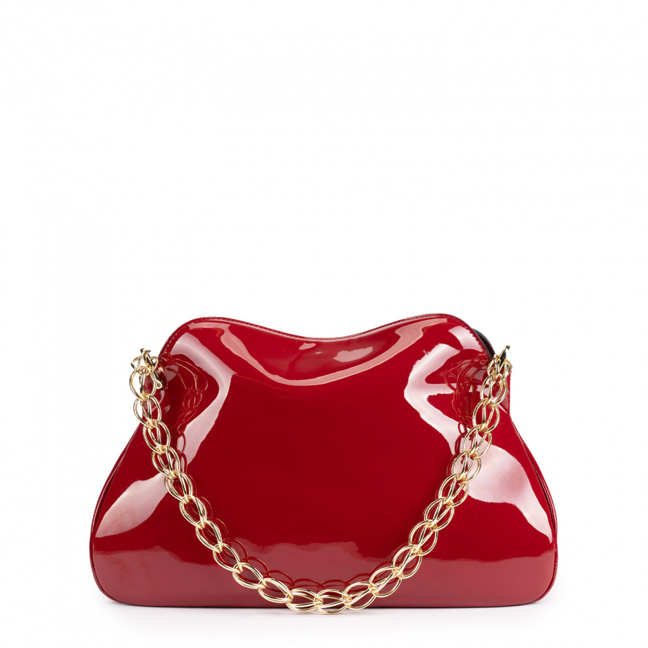 Cromia Дамска червена чанта лак - изглед 3