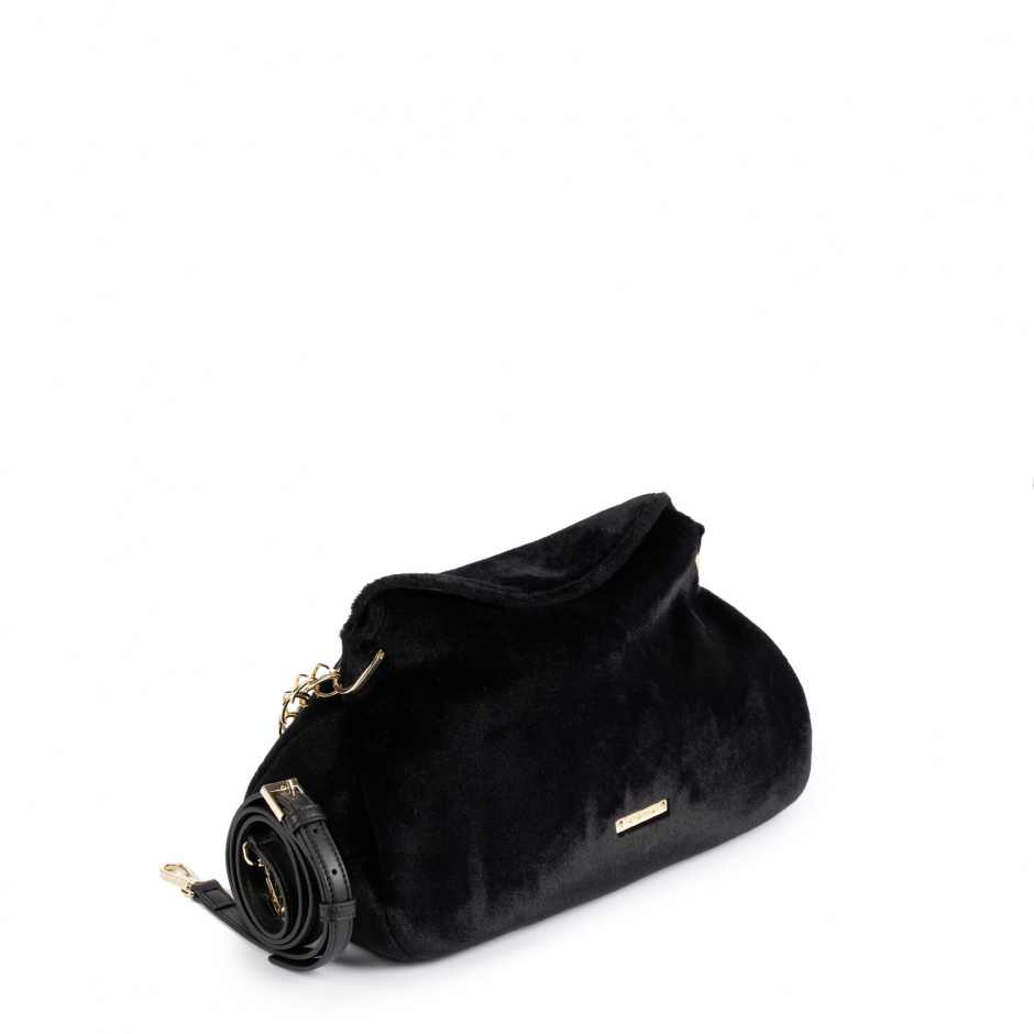 Cromia Дамска черна мека чанта - изглед 2