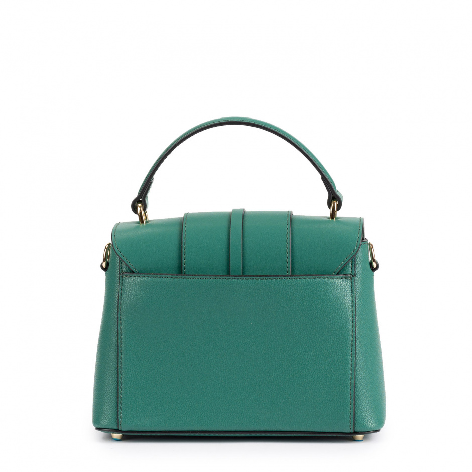 Cromia Дамска зелена чанта с капак - изглед 3