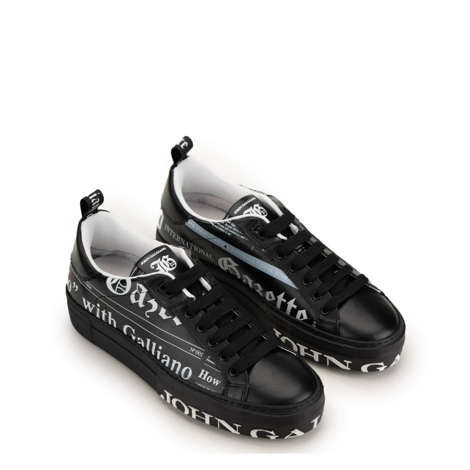 John Galliano Мъжки черни спортни обувки - изглед 2