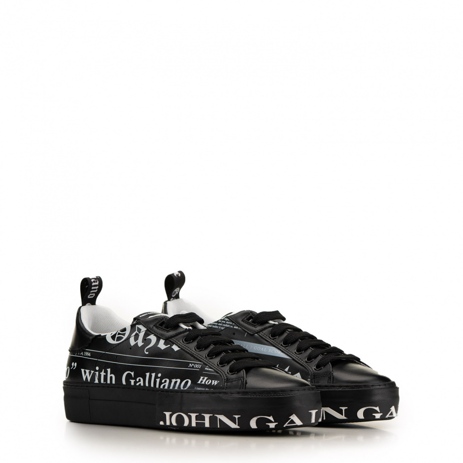 John Galliano Мъжки черни спортни обувки - изглед 3