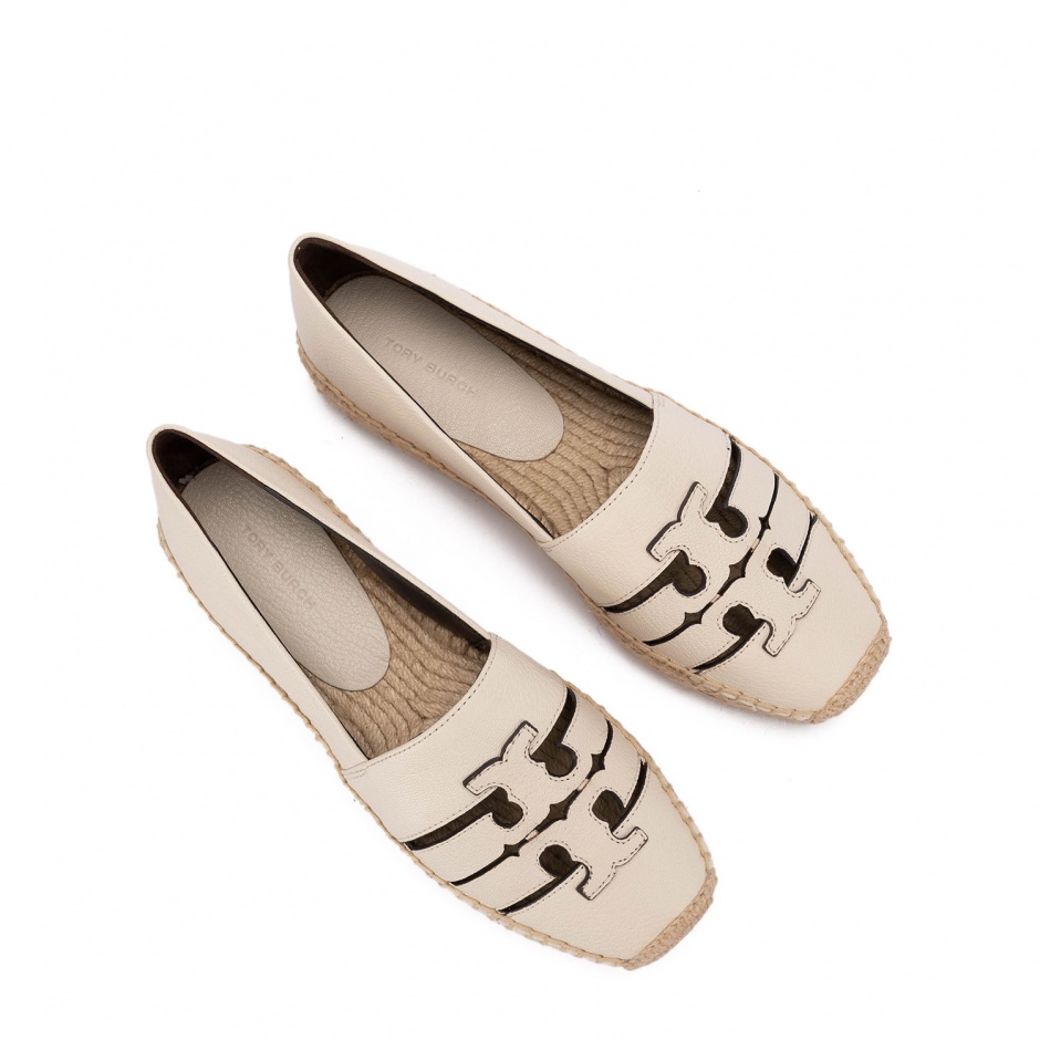 TORY BURCH Дамски бели кожени еспадрили - изглед 3 - Pepina TORY BURCH Дамски бели кожени еспадрили - изглед 3