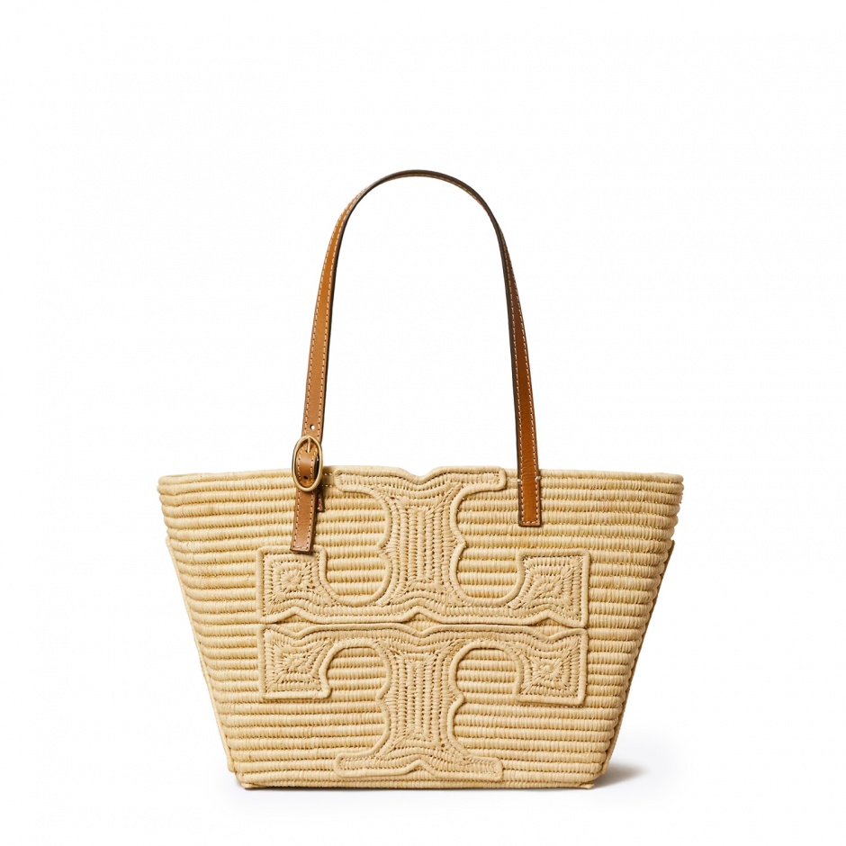 TORY BURCH Дамска чанта рафия Ella Small - изглед 1