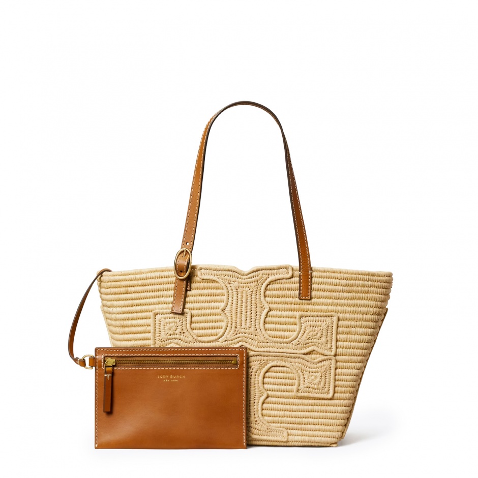 TORY BURCH Дамска чанта рафия Ella Small - изглед 2