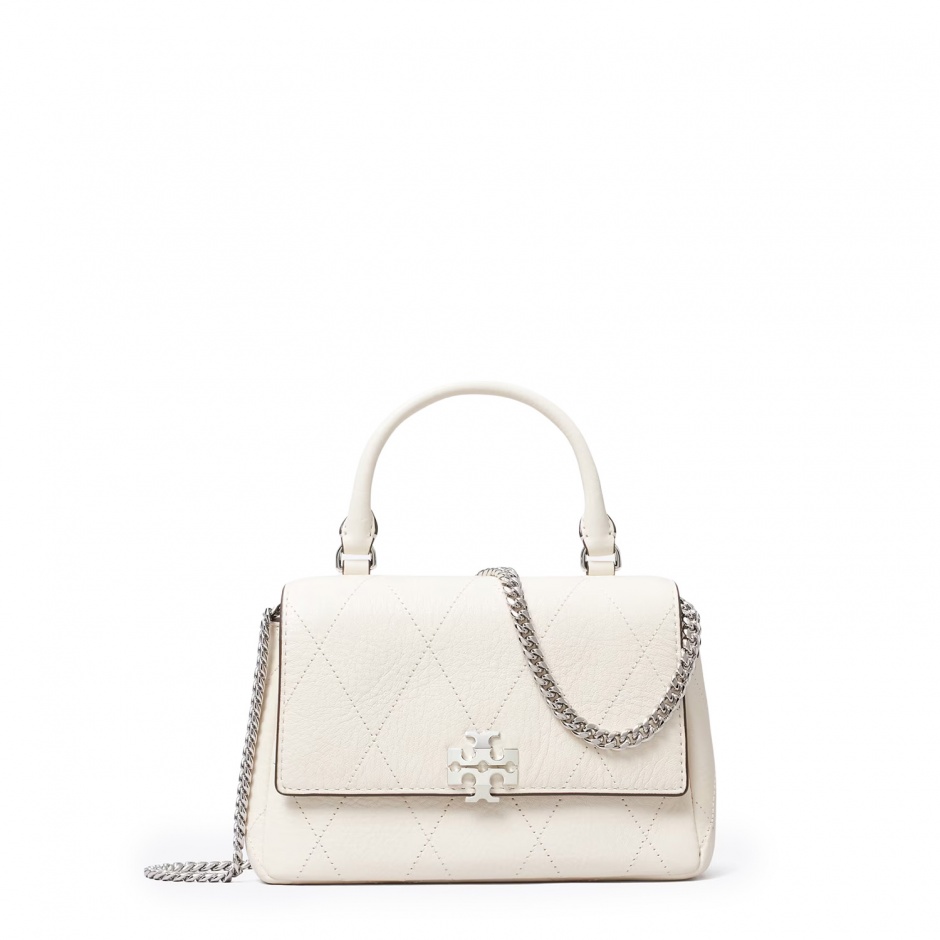 TORY BURCH Дамска бяла чанта Mini Charlie - изглед 1 - Pepina TORY BURCH Дамска бяла чанта Mini Charlie - изглед 1