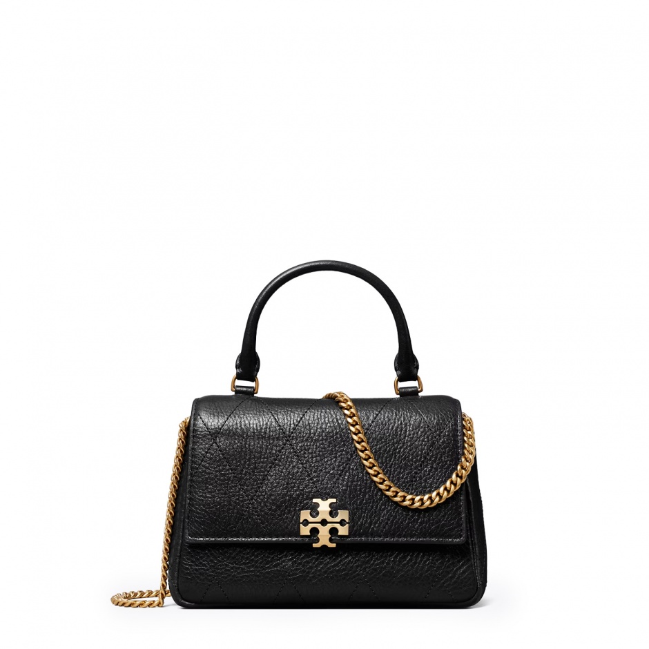 TORY BURCH Дамска черна чанта Mini Charlie - изглед 1 - Pepina TORY BURCH Дамска черна чанта Mini Charlie - изглед 1