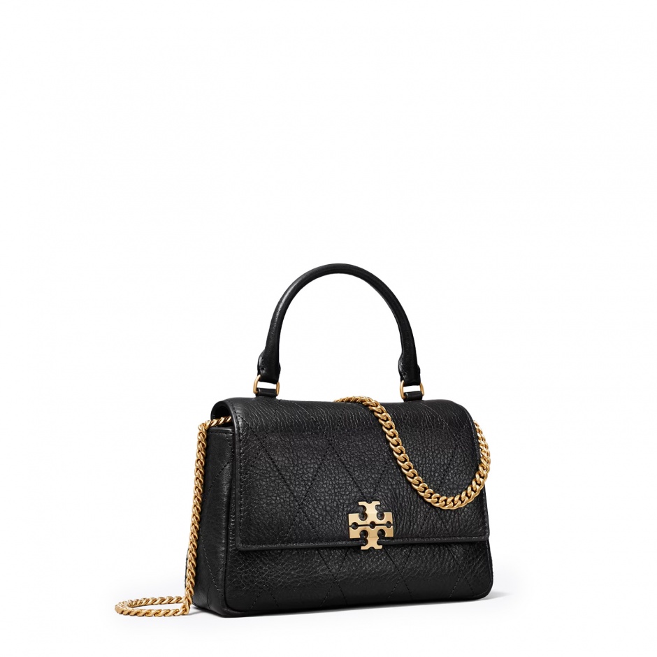 TORY BURCH Дамска черна чанта Mini Charlie - изглед 2 - Pepina TORY BURCH Дамска черна чанта Mini Charlie - изглед 2