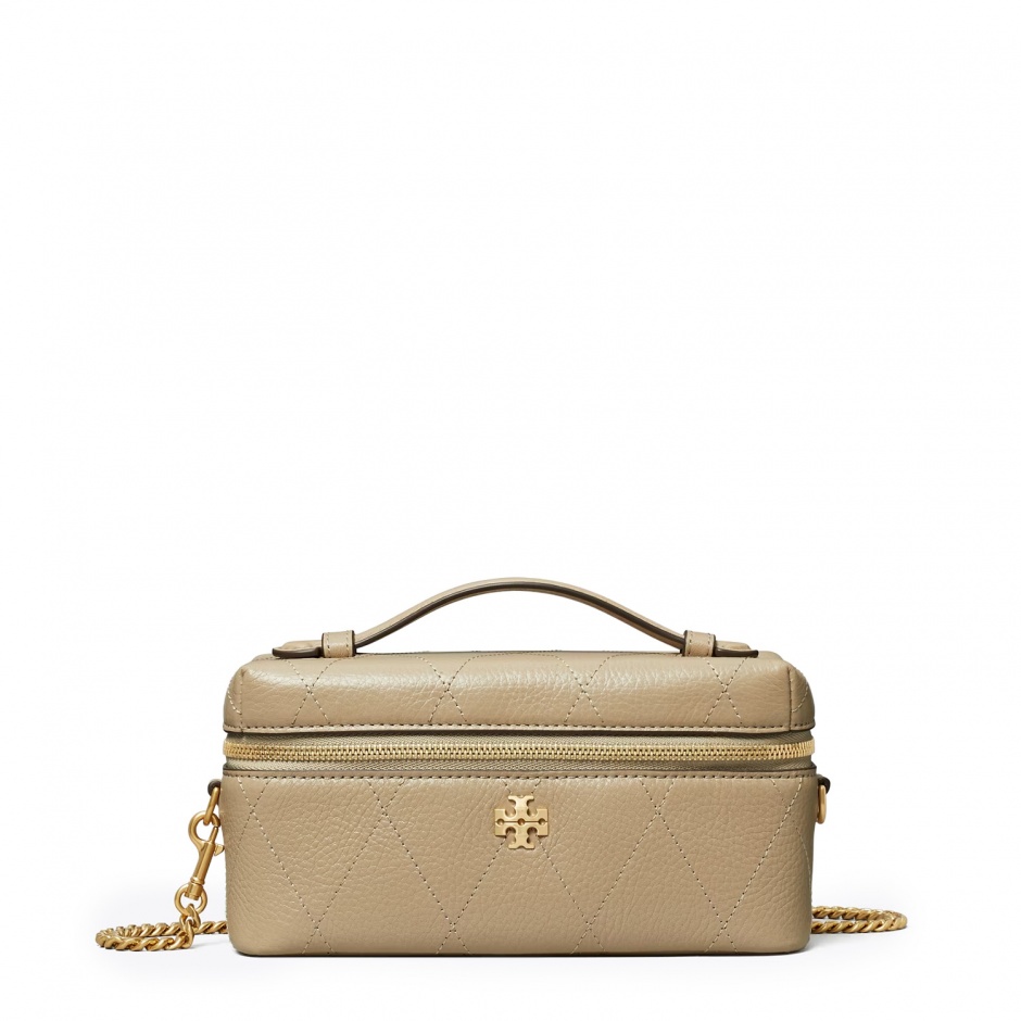 TORY BURCH Дамска бежова чанта Charlie - изглед 1 - Pepina TORY BURCH Дамска бежова чанта Charlie - изглед 1