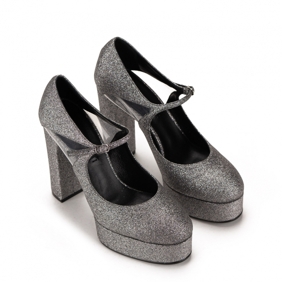 Casadei Дамски сиви обувки с платформа - изглед 2
