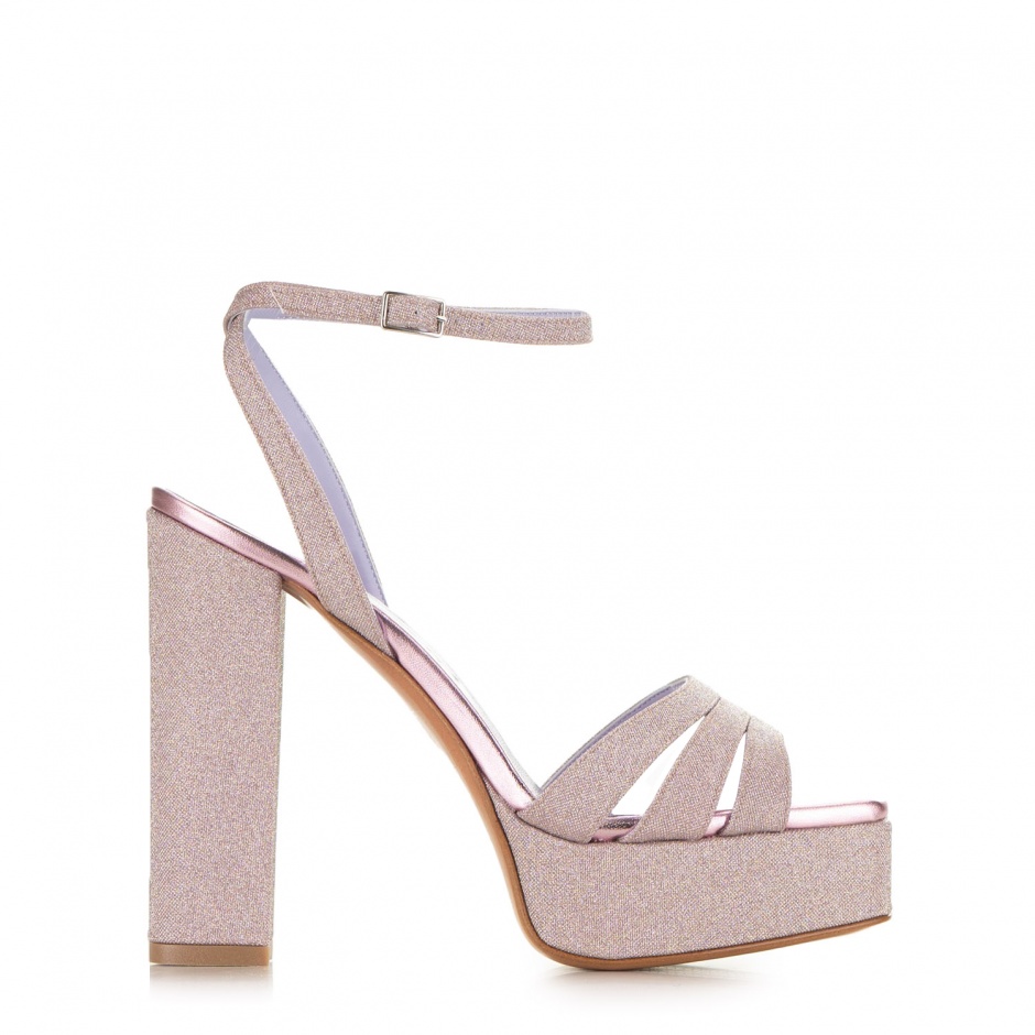 Albano Дамски розови сандали с платформа - изглед 1