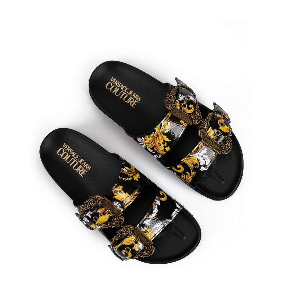 VERSACE JEANS Дамски черни чехли - изглед 2 - Pepina VERSACE JEANS Дамски черни чехли - изглед 2