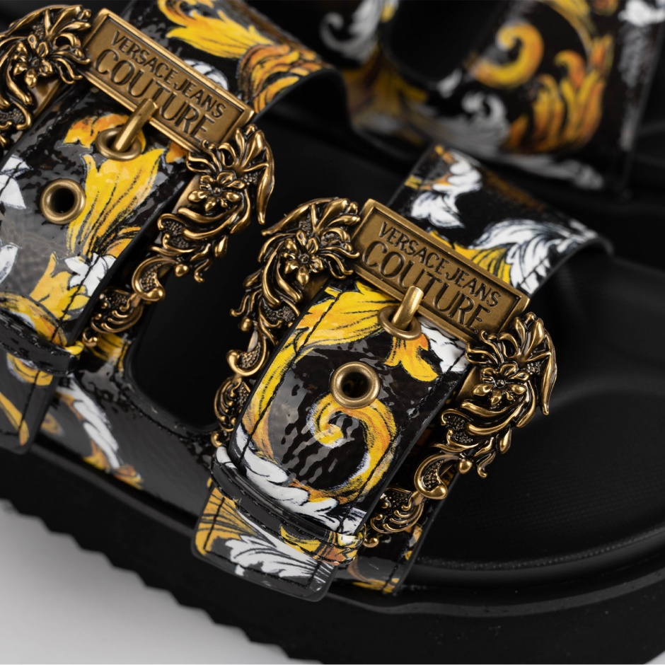 VERSACE JEANS Дамски черни чехли - изглед 3 - Pepina VERSACE JEANS Дамски черни чехли - изглед 3