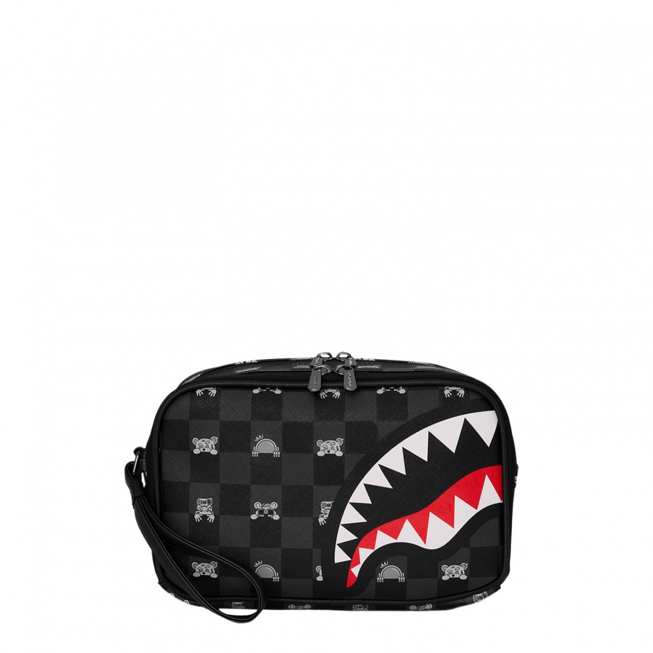SPRAYGROUND Несесер GRAY PEEKING CHARACTER - изглед 1 - Pepina SPRAYGROUND Несесер GRAY PEEKING CHARACTER - изглед 1