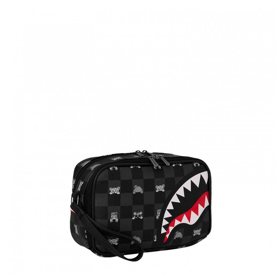 SPRAYGROUND Несесер GRAY PEEKING CHARACTER - изглед 2 - Pepina SPRAYGROUND Несесер GRAY PEEKING CHARACTER - изглед 2