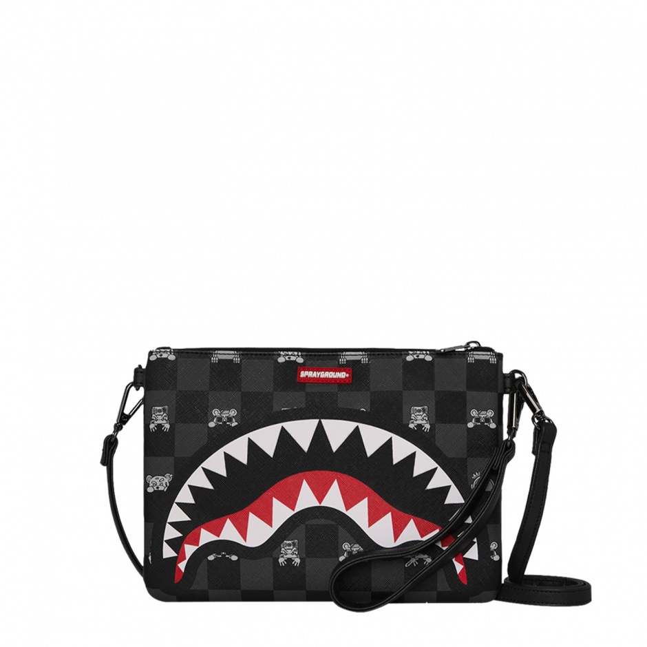 SPRAYGROUND Чанта през рамо GRAY PEEKING CHARACTER - изглед 1 - Pepina SPRAYGROUND Чанта през рамо GRAY PEEKING CHARACTER - изглед 1