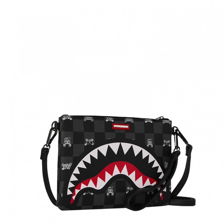 SPRAYGROUND Чанта през рамо GRAY PEEKING CHARACTER - изглед 2 - Pepina SPRAYGROUND Чанта през рамо GRAY PEEKING CHARACTER - изглед 2