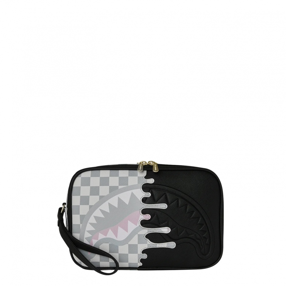 SPRAYGROUND Несесер CREAM CHECK SIDE DRIP - изглед 1 - Pepina SPRAYGROUND Несесер CREAM CHECK SIDE DRIP - изглед 1