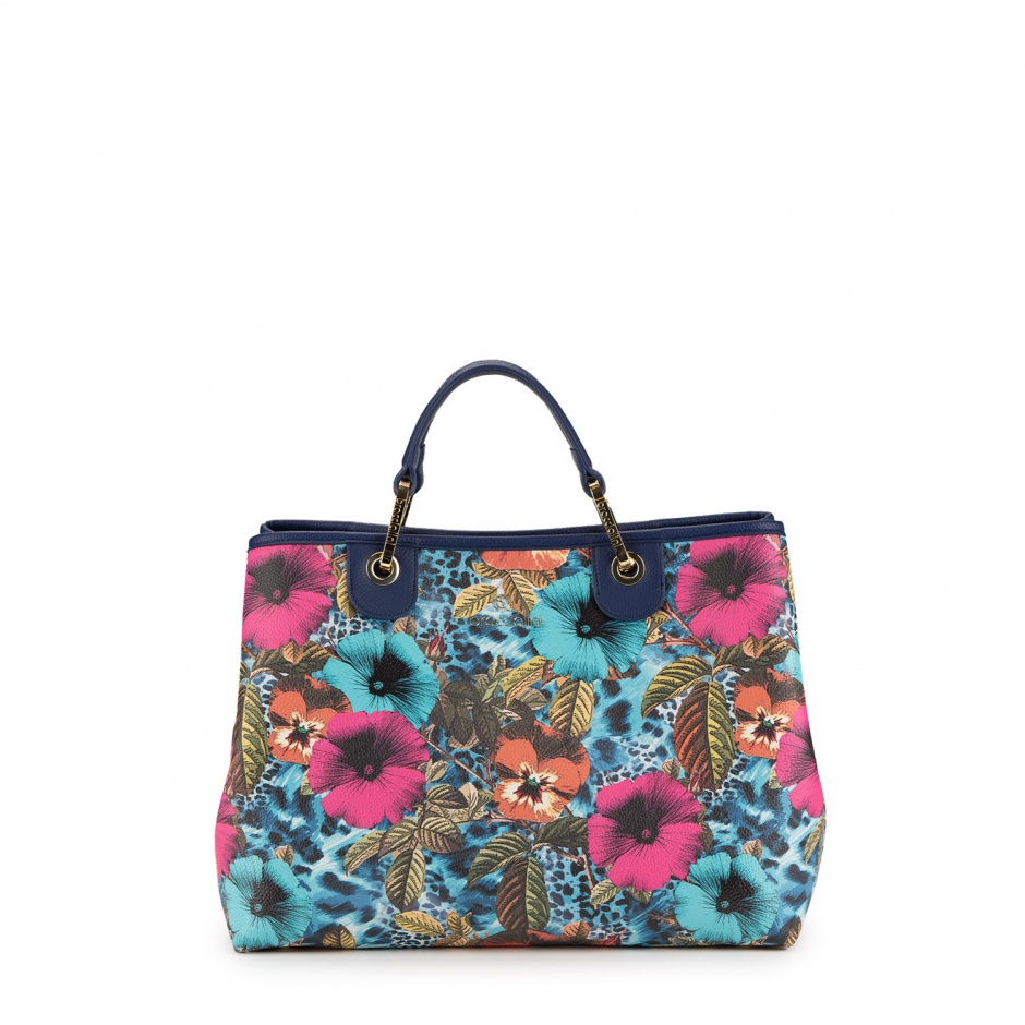 Braccialini Дамска многоцветна чанта с щампа - изглед 1