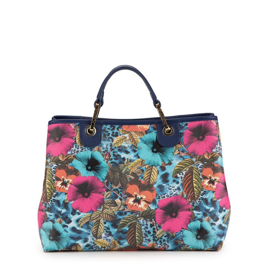 Braccialini Дамска многоцветна чанта с щампа - изглед 1