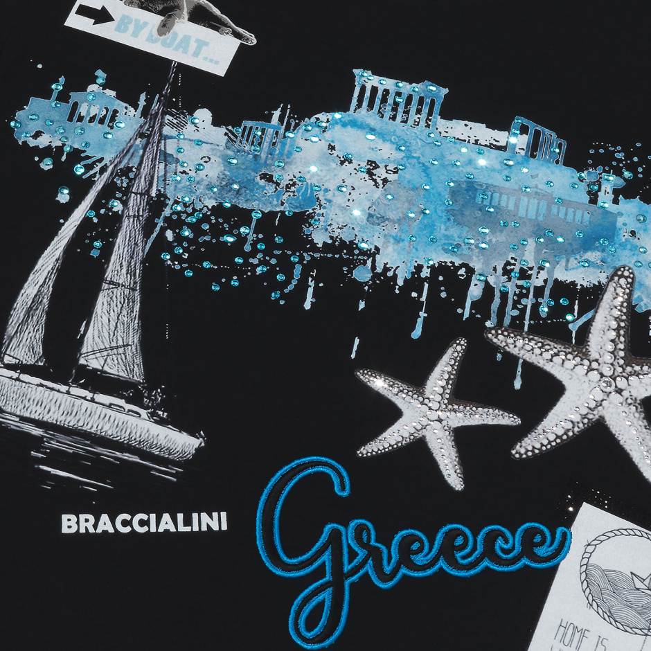 Braccialini Дамска памучна тениска Greece - изглед 2