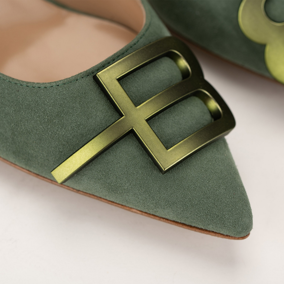 Baldinini Дамски зелени обувки - изглед 4
