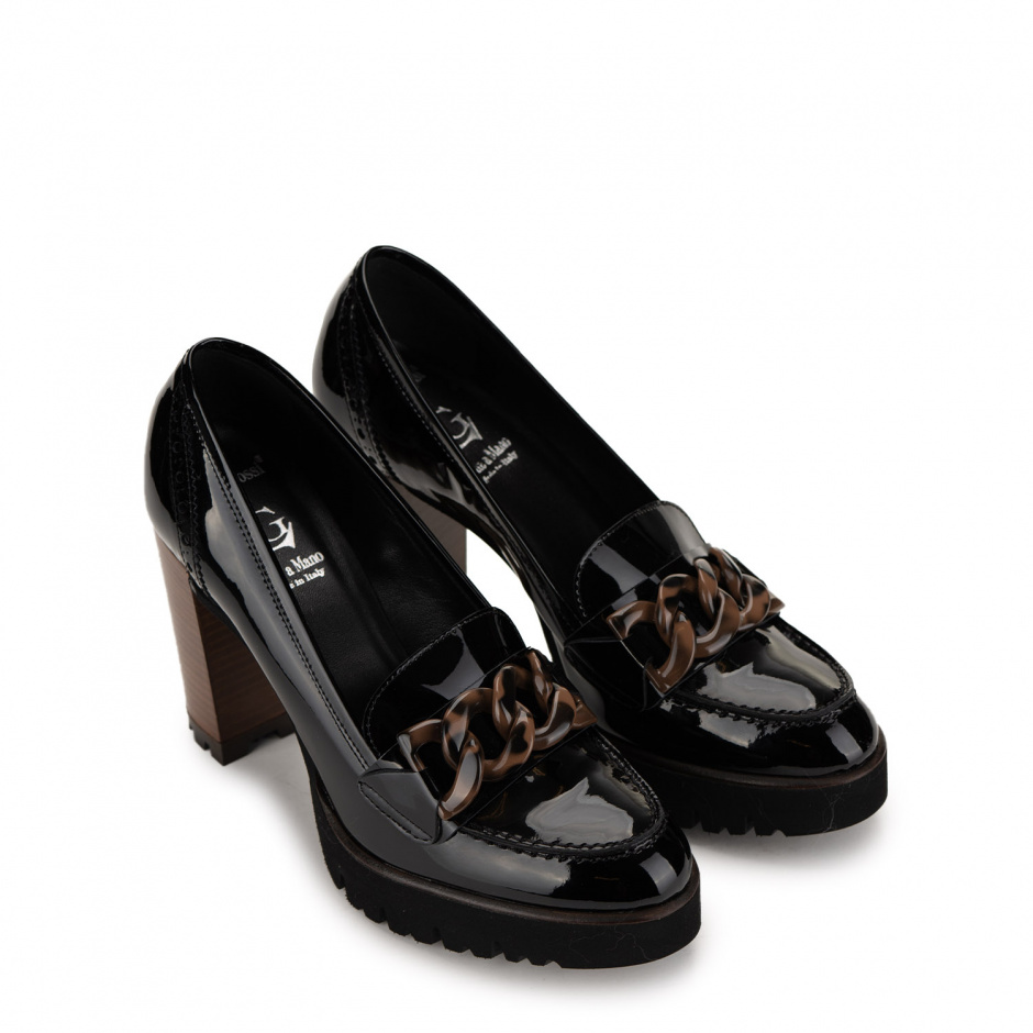 Luca Grossi Дамски черни обувки с ток - изглед 2