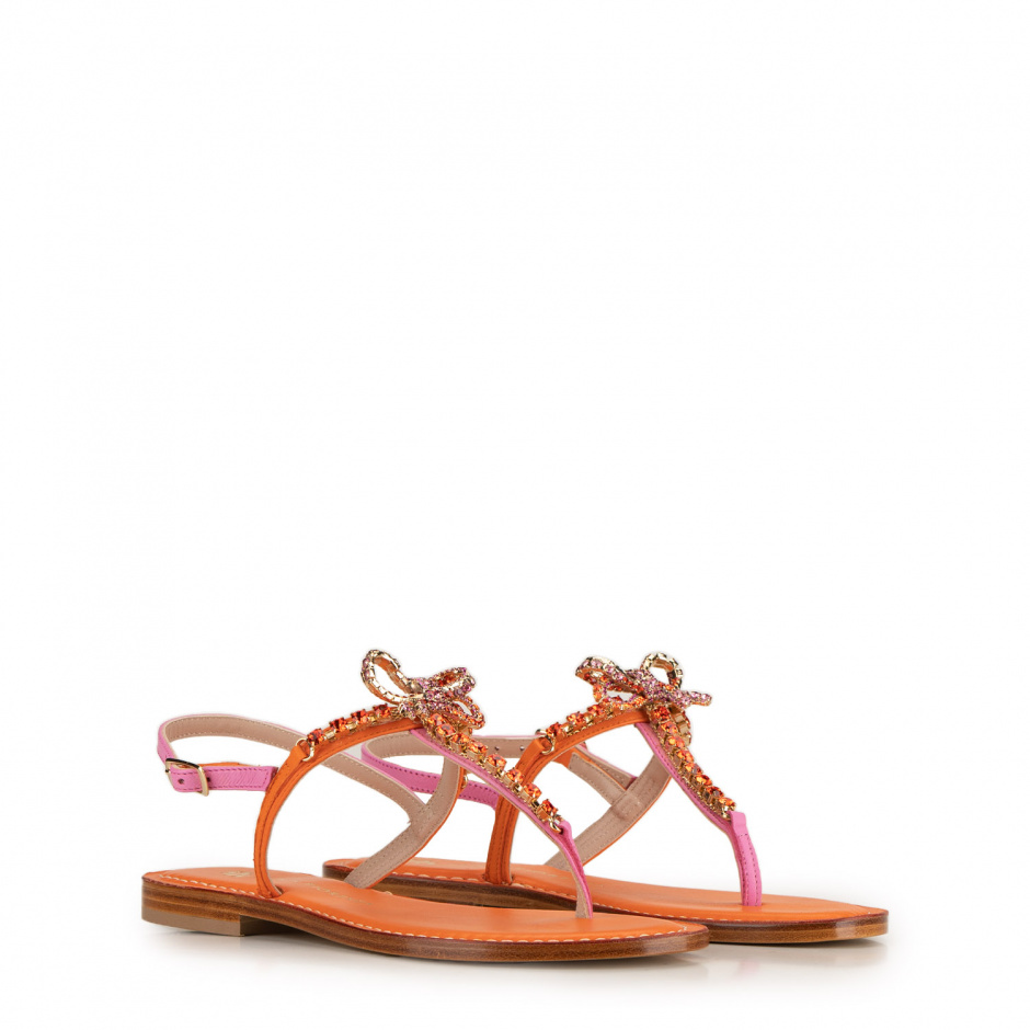 PAOLA FIORENZA Дамски оранжеви сандали - изглед 3