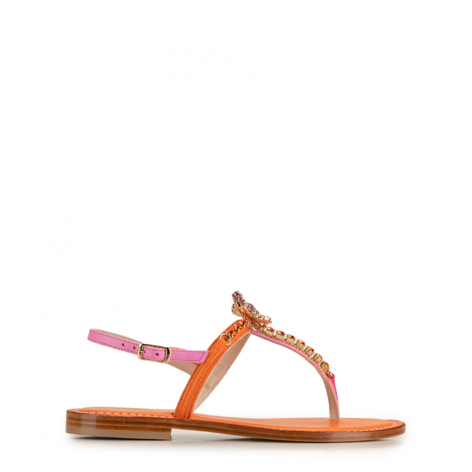 PAOLA FIORENZA Дамски оранжеви сандали - изглед 1