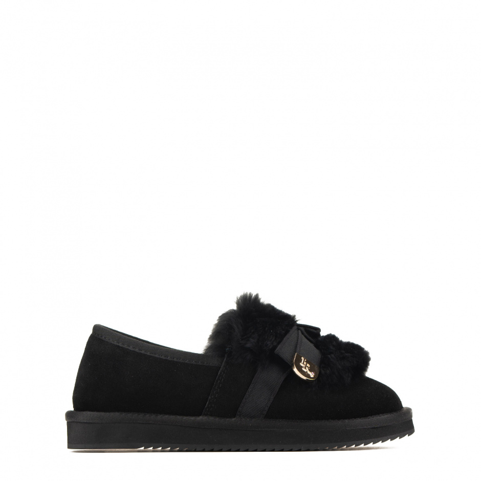 RENZONI Дамски черни обувки с вълна - изглед 1