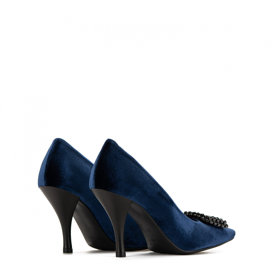 Bianca Di Дамски обувки от син кадифе - изглед 3