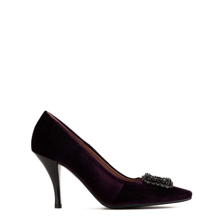 Bianca Di Дамски лилави обувки от кадифе - изглед 1