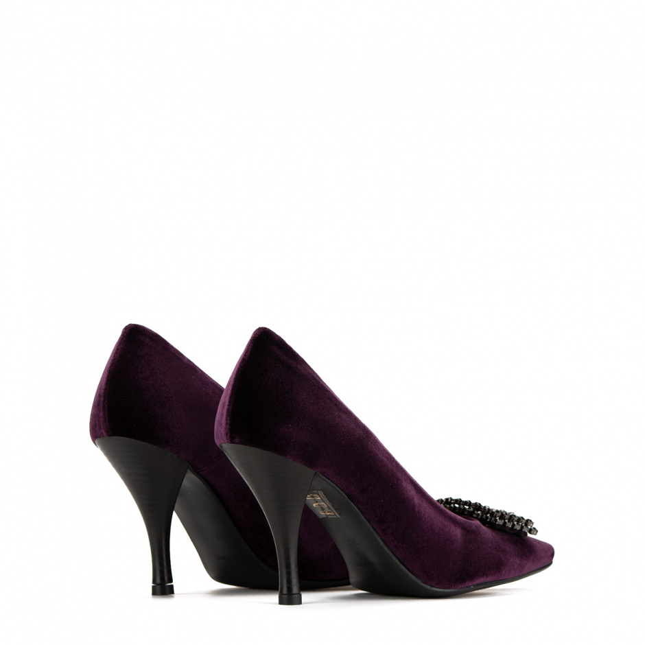 Bianca Di Дамски лилави обувки от кадифе - изглед 3