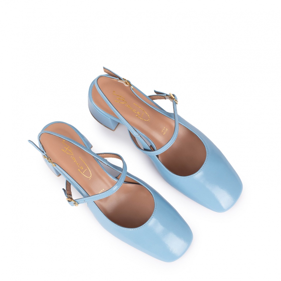Bianca Di Дамски сини обувки с отворена пета - изглед 3
