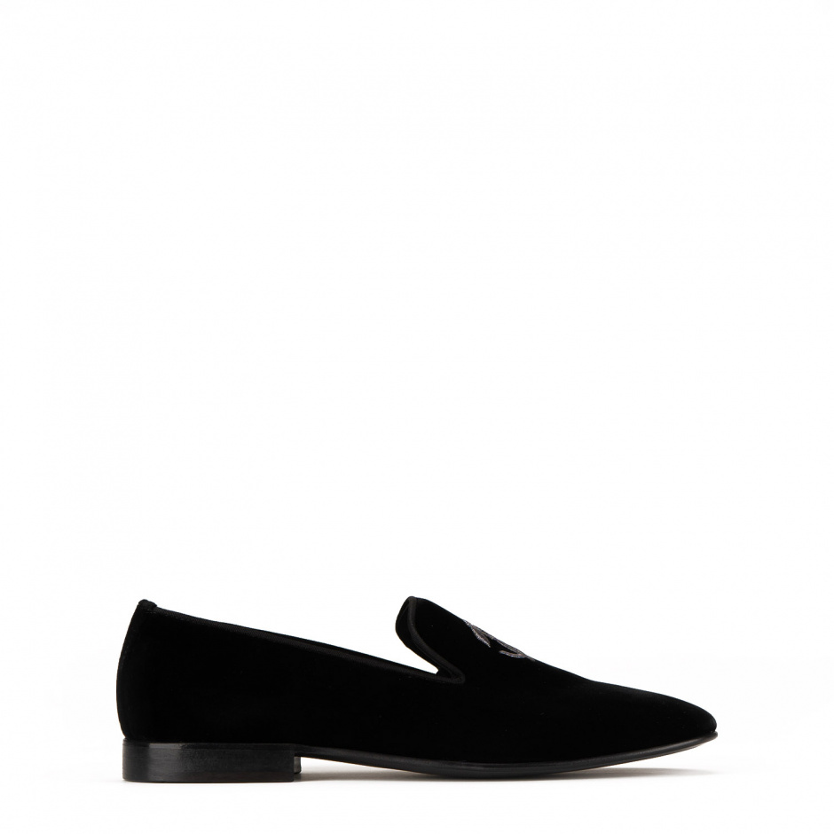 Roberto Cavalli Мъжки черни обувки кадифе - изглед 1