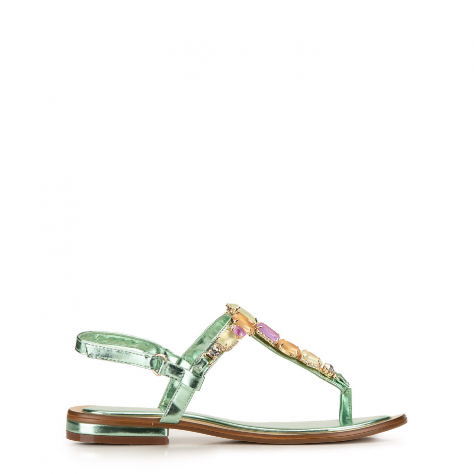 TOSCA BLU Дамски ниски зелени сандали - изглед 1