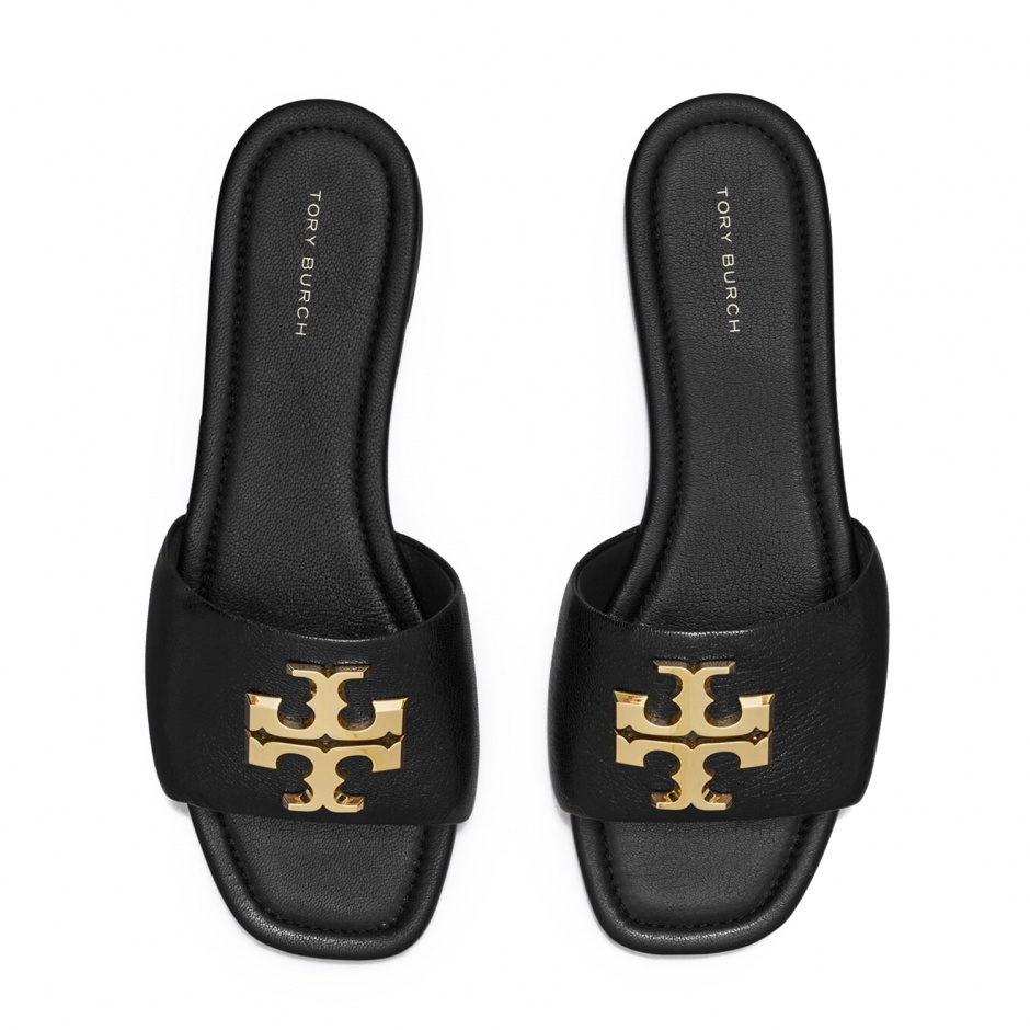 TORY BURCH Дамски черни чехли Eleanor - изглед 4 - Pepina TORY BURCH Дамски черни чехли Eleanor - изглед 4