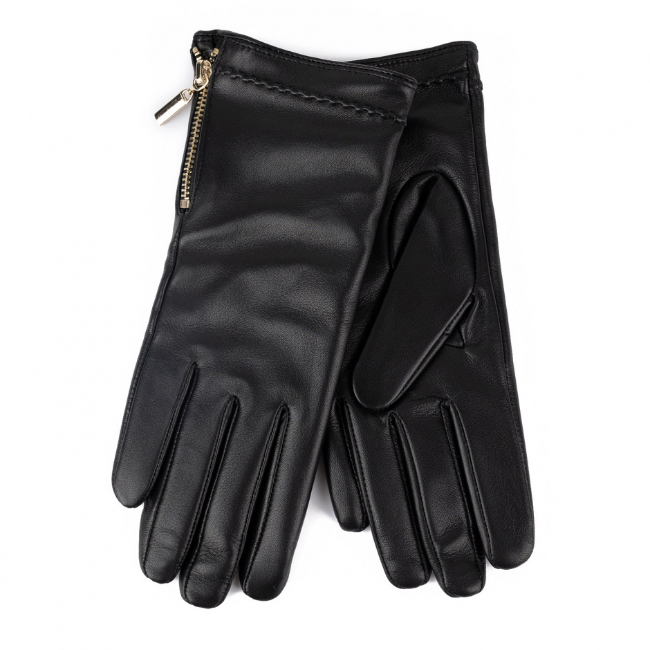 TOSCA BLU Дамски черни ръкавици кожа - изглед 1